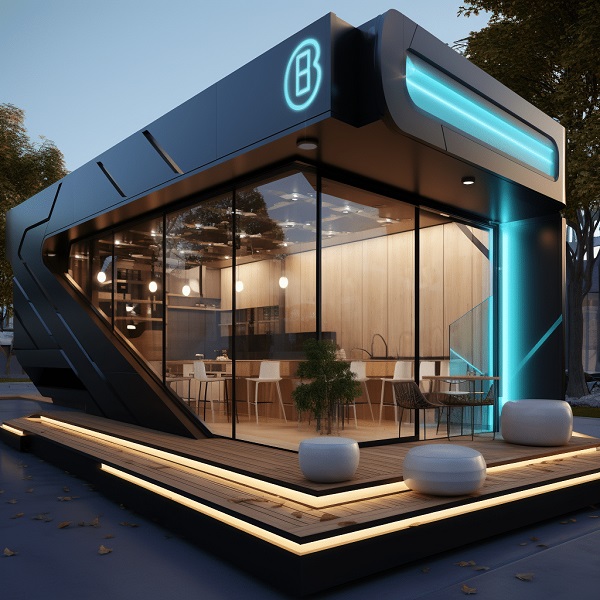 quán cà phê container công nghiệp